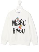 Moschino Kids sweat à logo imprimé - Blanc - thumbnail