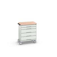 Bott Verso Mobiele Kast | 800x600x980mm | 5 Laden | MPX Top | RAL 7035 - 16927001.16