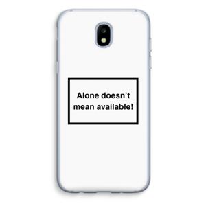 Alone: Samsung Galaxy J5 (2017) Transparant Hoesje