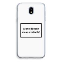 Alone: Samsung Galaxy J5 (2017) Transparant Hoesje