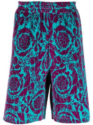 Versace bermuda à motif abstrait - Bleu