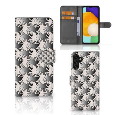 Samsung Galaxy A04s | Samsung Galaxy A13 5G | Telefoonhoesje | Met pasjeshouder | Salamander Grey