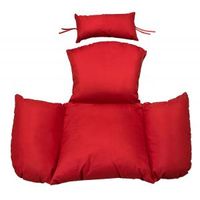 Kussen voor 1-persoons hangstoel rood - thumbnail