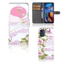 Motorola Moto E32 | Moto E32s | Telefoonhoesje | Met pasjeshouder | Bird Standing