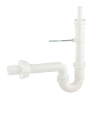 Kirchhoff Kunststof wasapparaat buisvormige sifon, wit, 1 1/2" x 40 mm, met 3/4" apparaataansluiting - 98838048