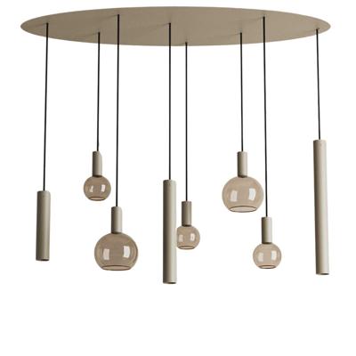 Hanglamp Riva ovaal zwart 8 quartz
