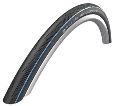 Schwalbe Vouwband lugano 2 k-guard 28 x 1.00" / 25-622 mm - zwart met blauwe strepen