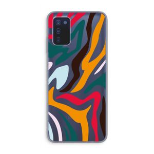 Colored Zebra: Samsung Galaxy A03s Transparant Hoesje
