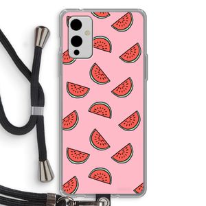 Watermeloen: OnePlus 9 Transparant Hoesje met koord
