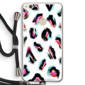 Cheetah color: Huawei Ascend P8 Lite (2017) Transparant Hoesje met koord