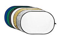 Godox reflectieschermen 7-in-1 Gold, Silver, Black, White, Translucent, Blue, Green - 120x180cm - thumbnail