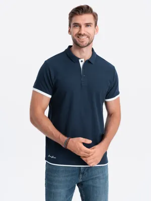 Ombre - Karuan - Poloshirt Heren - Korte Mouw - Navy