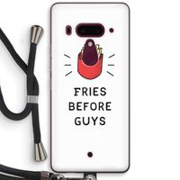 Fries before guys: HTC U12+ Transparant Hoesje met koord