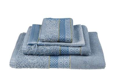 Pip Studio Pip Studio Soft Zellige douchelaken Blauw Grijs 70x140 cm
