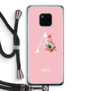 Pink Bouquet: Huawei Mate 20 Pro Transparant Hoesje met koord