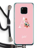 Pink Bouquet: Huawei Mate 20 Pro Transparant Hoesje met koord