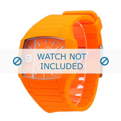 Diesel horlogeband DZ1582 Silicoon Oranje 28mm