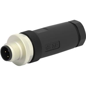 TE Connectivity T4111002031-000 Sensor/actuator connector, niet geassembleerd M12 Aantal polen: 3 Stekker, recht 1 stuk(s)