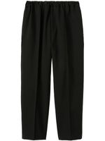 Jil Sander pantalon en laine à taille élastiquée - Noir