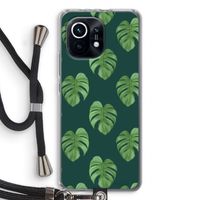 Monstera leaves: Xiaomi Mi 11 Transparant Hoesje met koord