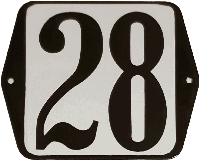 Huisnummer standaard nummer 28 - Warentuin mix