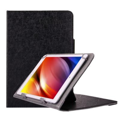 Universele lijnen textuur horizontale Flip lederen draagtas met houder voor 7 inch Tablet PC (zwart)