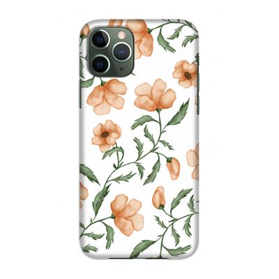 Peachy flowers: Volledig geprint iPhone 11 Pro Hoesje