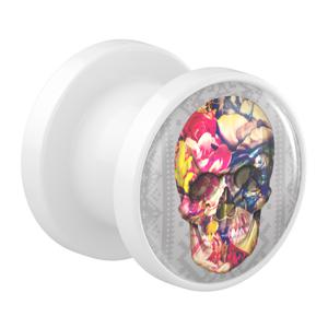 Tunnel met Doodshoofddesign Acryl Tunnels & Plugs