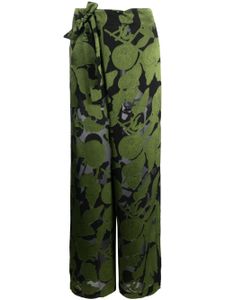 Henrik Vibskov graphic-print wrap trousers - Vert