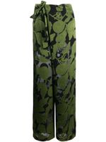 Henrik Vibskov graphic-print wrap trousers - Vert - thumbnail