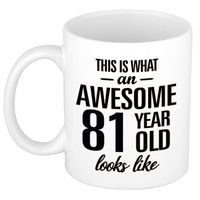 Awesome 81 year cadeau mok / beker 300 ml Awesome 81 year cadeau mok / beker 300 ml