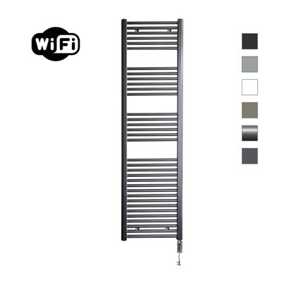 Elektrische Radiator Sanicare HWV Met Wifi 172x45 cm Gunmetal 920W Met Thermostaat Chroom Rechtsonder Sanicare