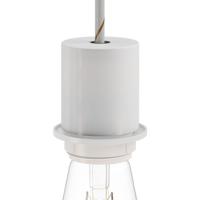 Fitting lamp koper e27 glad ontwerp met lampenkap ring