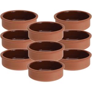 Tapas schaaltjes van 500 ml - 12x stuks - terracotta - 12 x 4 cm - Tafel dekken - Hapjes serveren