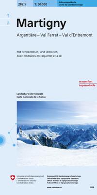 Toerskikaart 282S Martigny / Courmayeur | Swisstopo