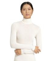 Dames ski ondergoed HANRO Wol & Zijde turtle neck shirt Cygne 071423
