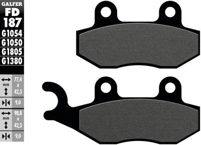 GALFER Brake pad fd187 g1050 organic