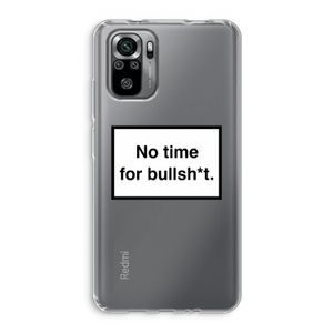 No time: Xiaomi Redmi Note 10S Transparant Hoesje