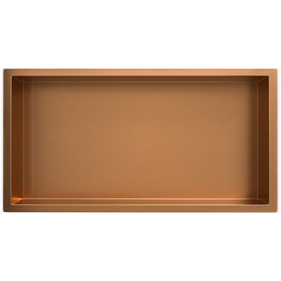 Wiesbaden Demis Inbouwnis RVS 30x60x7cm Geborsteld Brons Koper