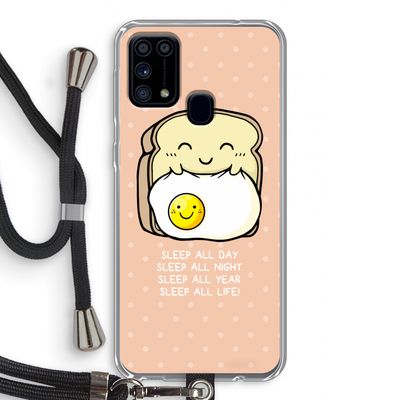 Sleep All Day: Samsung Galaxy M31 Transparant Hoesje met koord