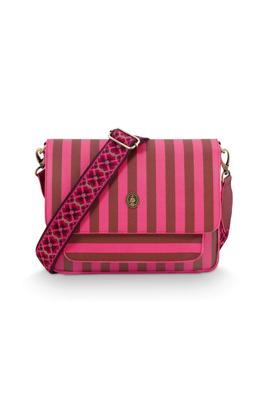 Pip Studio Fenna Schoudertas Medium Streep Roze