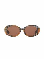 Burberry Kids lunettes de soleil à monture ovale - Marron