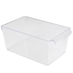 Koelkast/keuken organizer bak - transparant - kunststof - L32 x B20 x H14 cm - groente lade