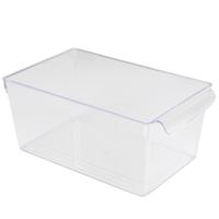 Koelkast/keuken organizer bak - transparant - kunststof - L32 x B20 x H14 cm - groente lade