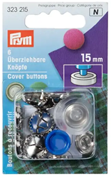 Prym Stofknopen met Matrijs Zilver 15 mm