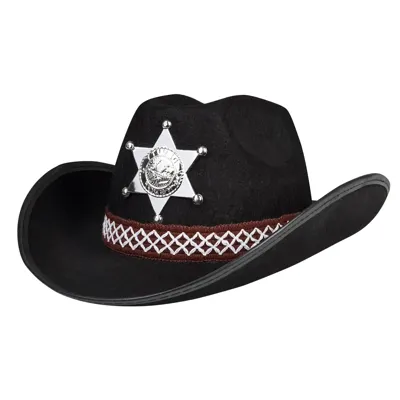 Kinderhoed Sheriff zwart