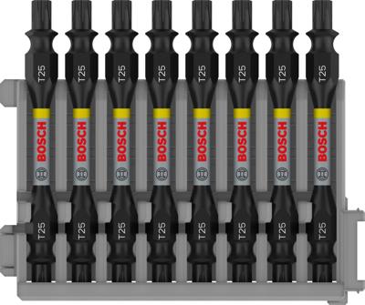 Bosch Accessoires Schroefbit tweezijdig Impact Control T25, 65 mm 8x - 2608522340