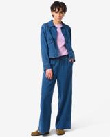 HEMA Damesbroek Eveline denim regular fit middenblauw (middenblauw)