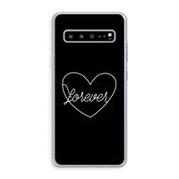 Forever heart black: Samsung Galaxy S10 5G Transparant Hoesje