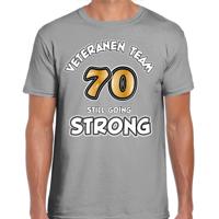 Cadeau T-shirt voor heren - veteranen team - grijs - verjaardag - 70 jaar